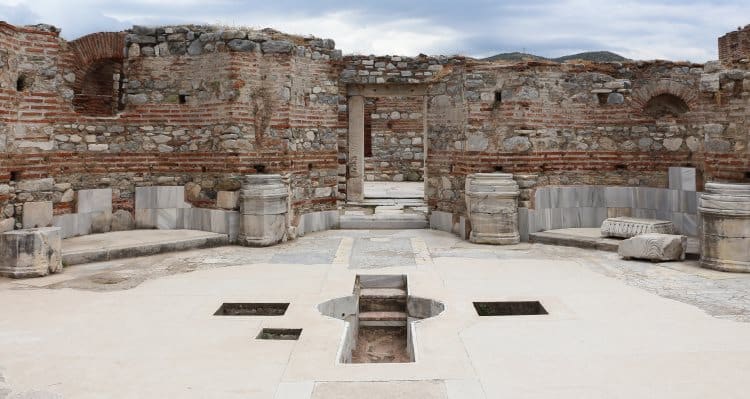 The baptistery of the Basilica of Saint John near Ephesus