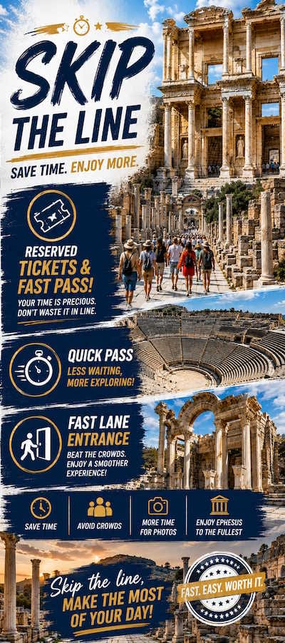 No waiting at the Ephesus gates with reserved tickets and priority entrance